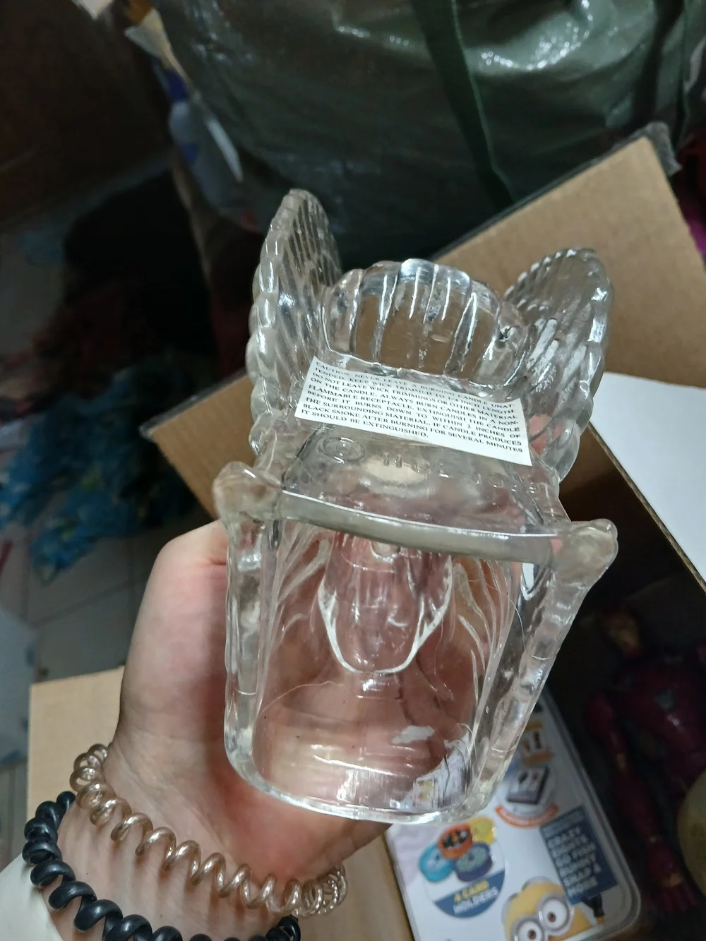 House of Lloyd glass angel tealight holder from 1989.